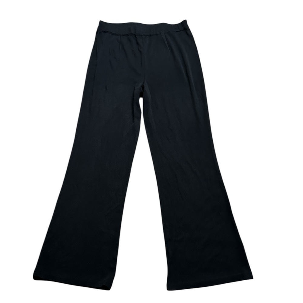 Exclusive Misook Black flare -Leg knit Pants size M comfortable travel